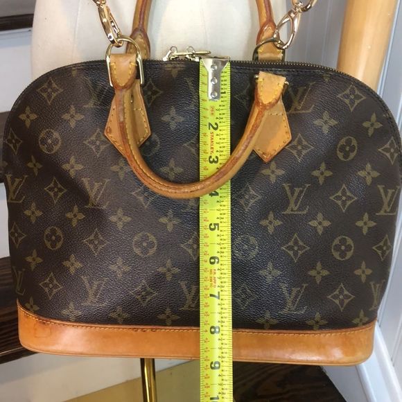LOUIS VUITTON Alma Monogram Top Handle Crossbody Shoulder Bag BA0927 - Picture 14 of 17